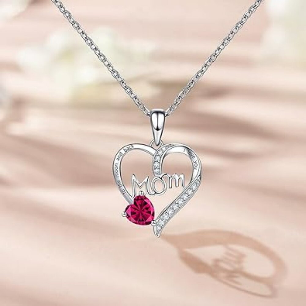 Beautiful Heart Necklace for‎ Mom Valentines Day Mothers Day Birthday